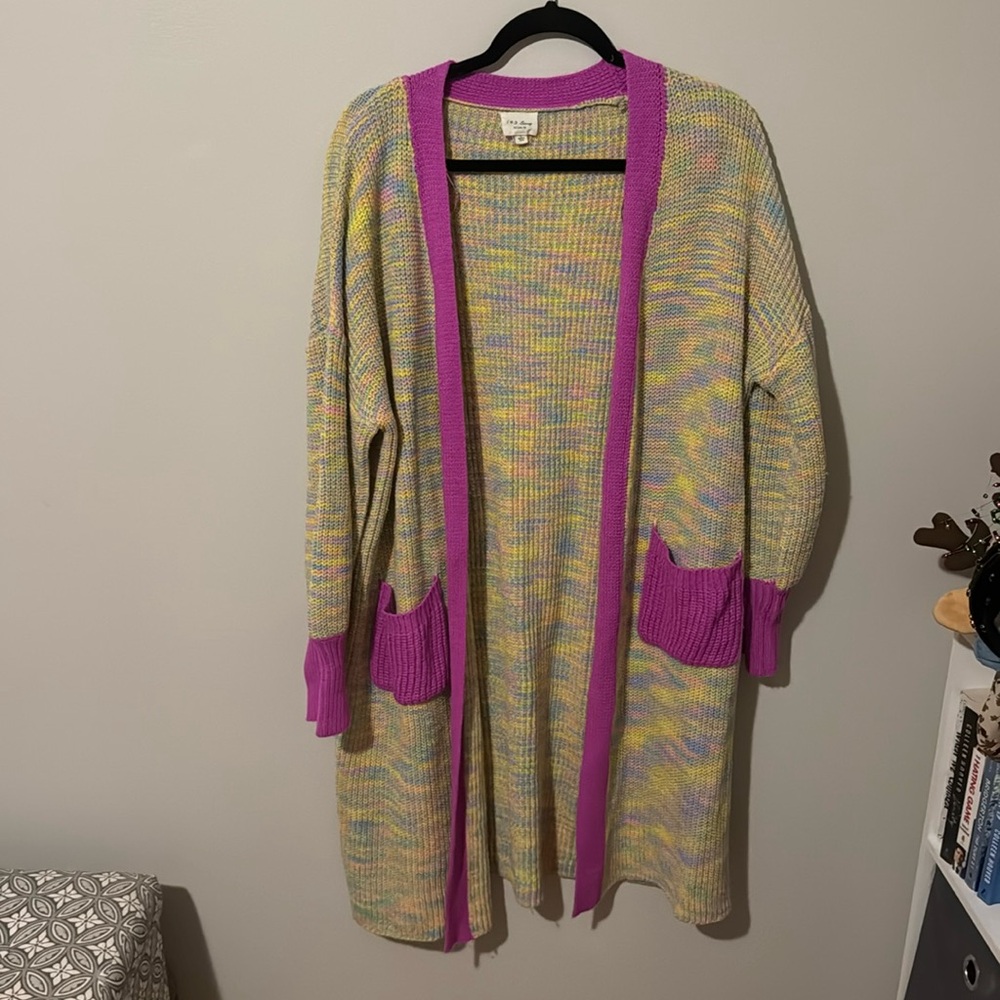 Long Multicolored Boutique Cardigan